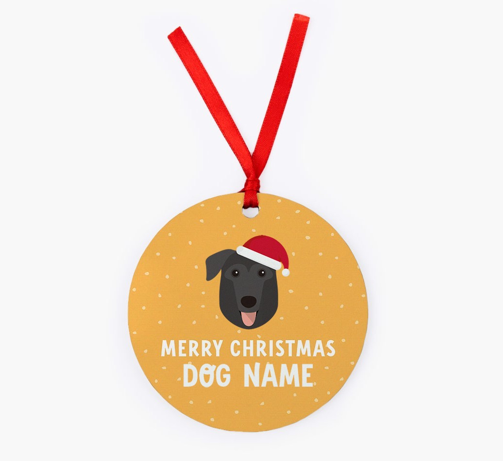 Merry Christmas: Personalized {breedFullName} Christmas Decoration