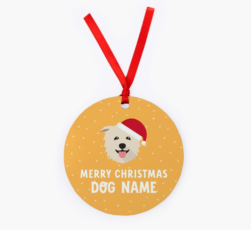 Merry Christmas: Personalised {breedFullName} Christmas Decoration