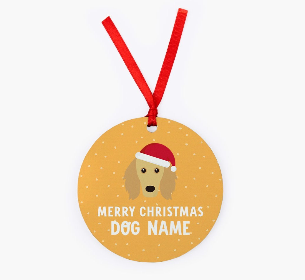 Merry Christmas: Personalized {breedFullName} Christmas Decoration