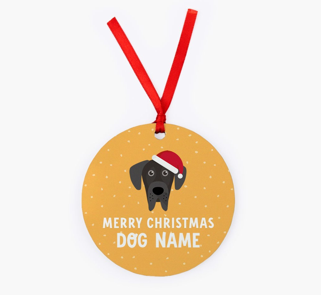 Merry Christmas: Personalized {breedFullName} Christmas Decoration