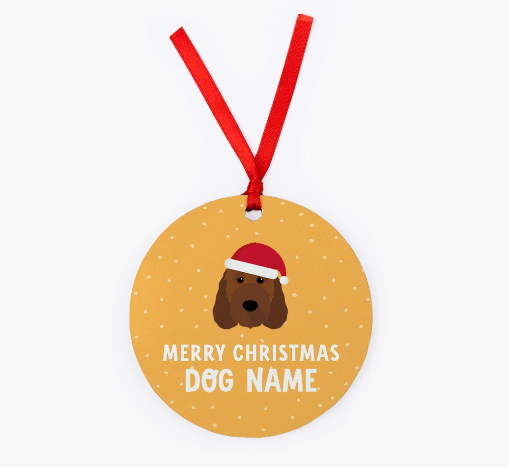 Merry Christmas: Personalised {breedFullName} Christmas Decoration