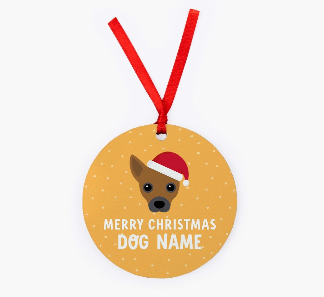 Merry Christmas: Personalized {breedFullName} Christmas Decoration