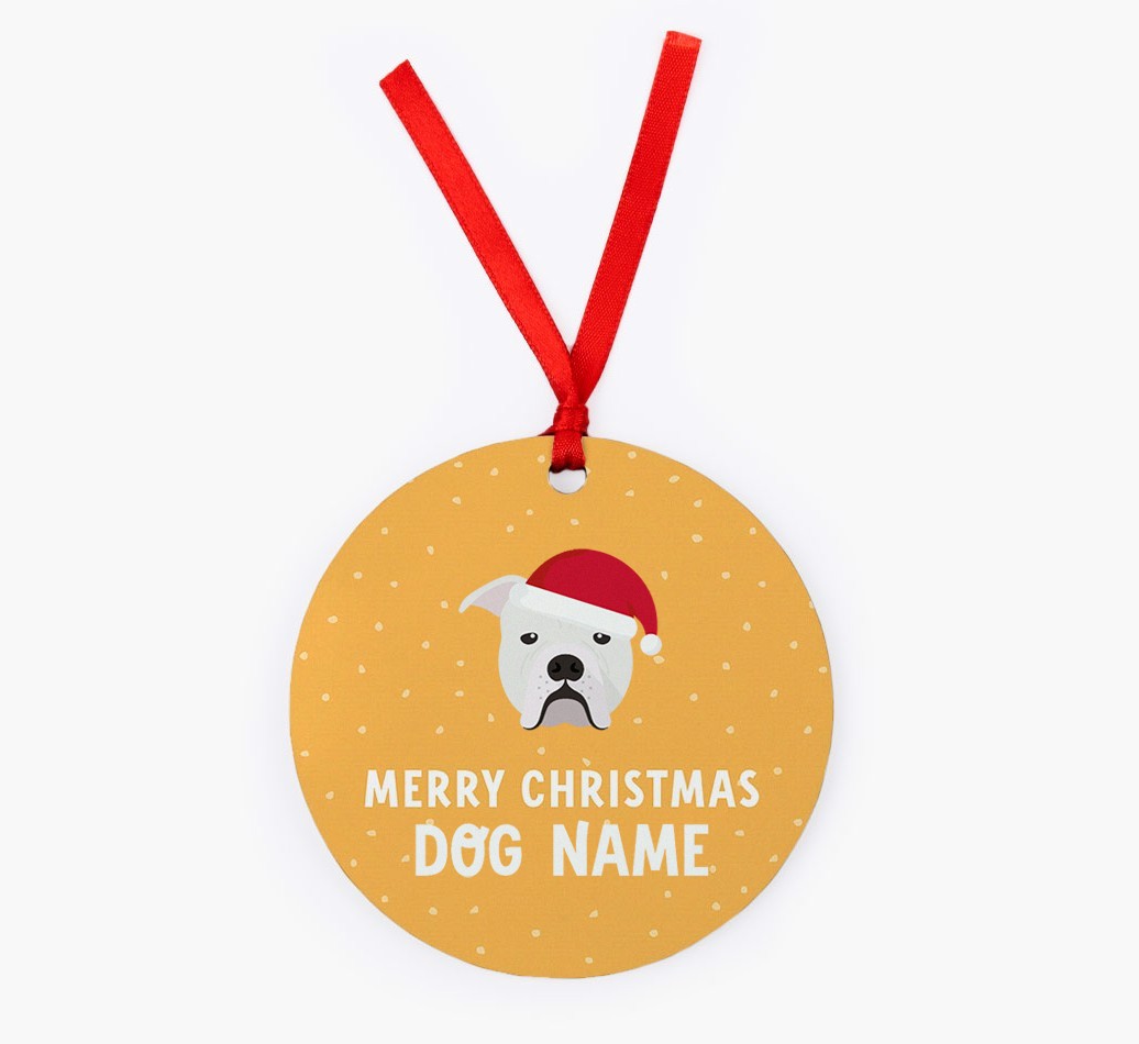 Merry Christmas: Personalised {breedFullName} Christmas Decoration
