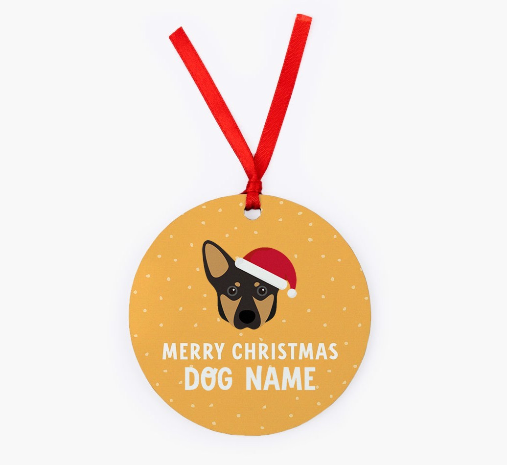Merry Christmas: Personalised {breedFullName} Christmas Decoration