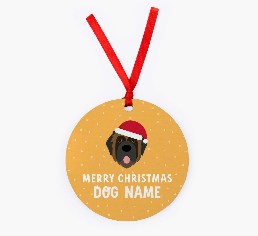 Merry Christmas: Personalized {breedFullName} Christmas Decoration