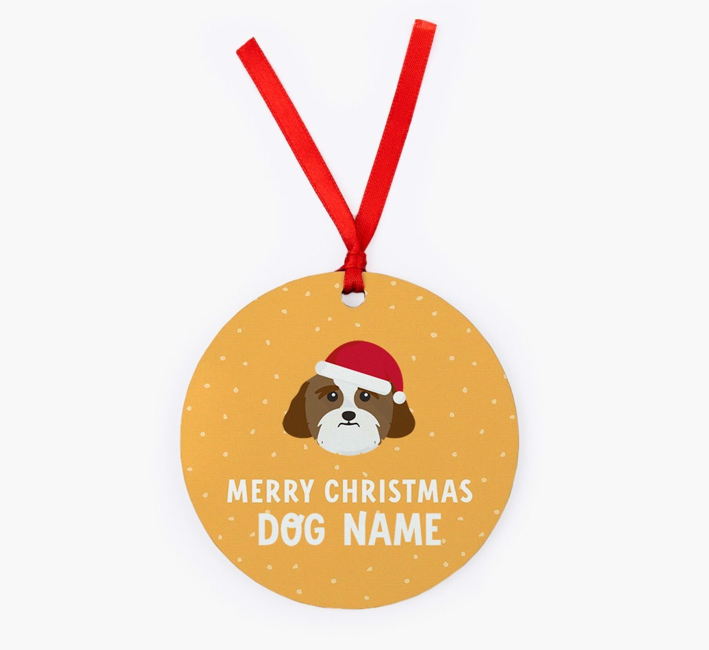 Merry Christmas: Personalized {breedFullName} Christmas Decoration