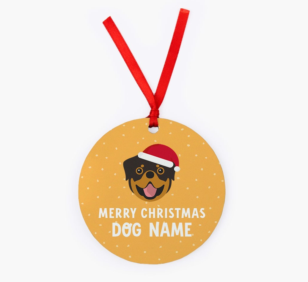 Merry Christmas: Personalized {breedFullName} Christmas Decoration