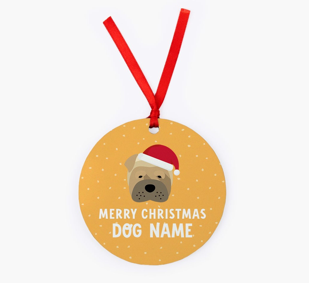 Merry Christmas: Personalised {breedFullName} Christmas Decoration