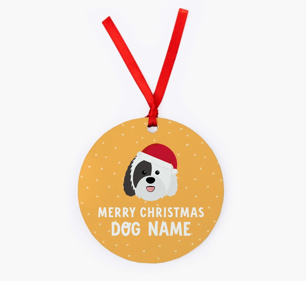 Merry Christmas: Personalized {breedFullName} Christmas Decoration