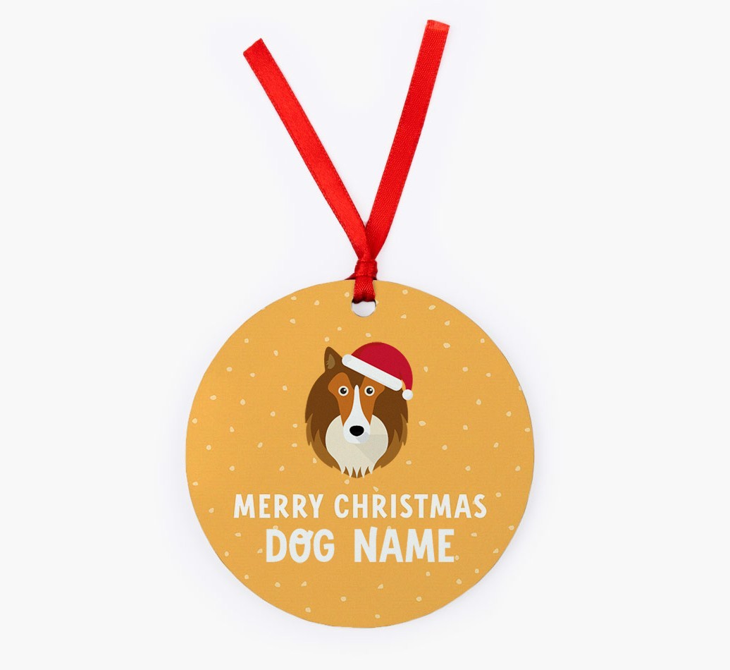 Merry Christmas: Personalized {breedFullName} Christmas Decoration