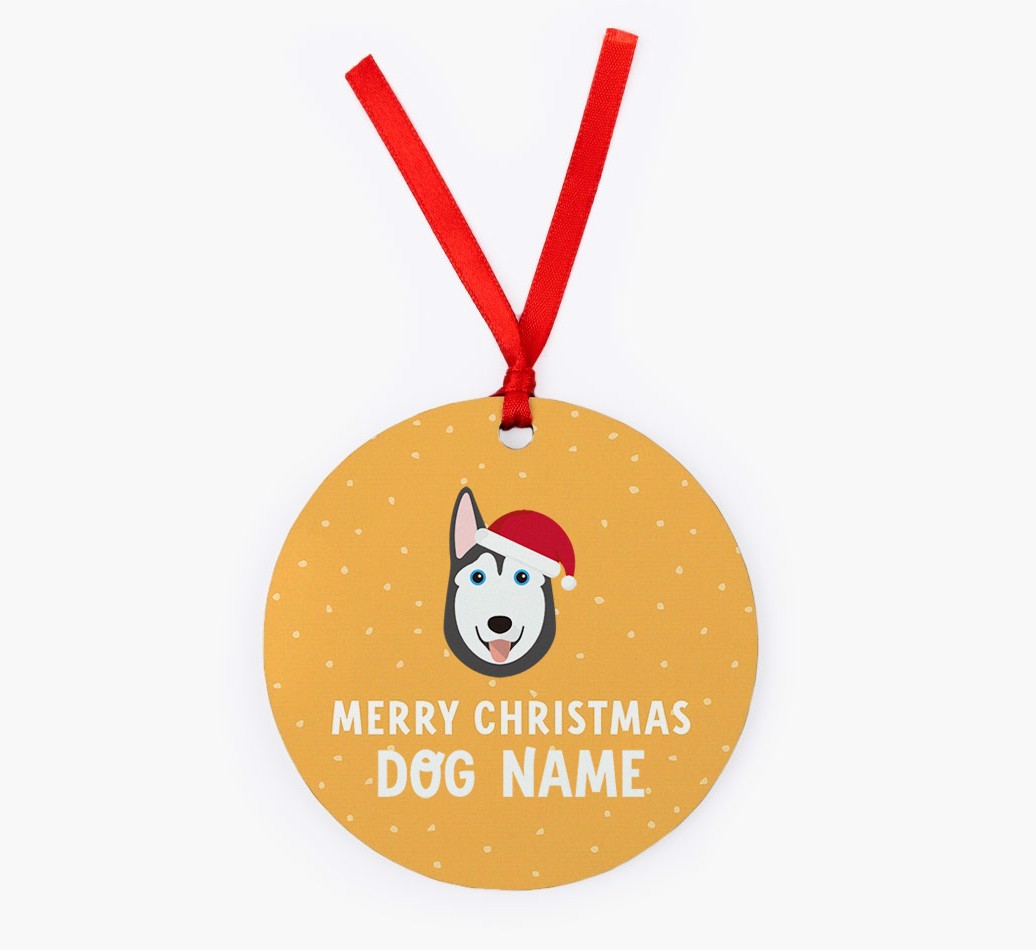 Merry Christmas: Personalized {breedFullName} Christmas Decoration