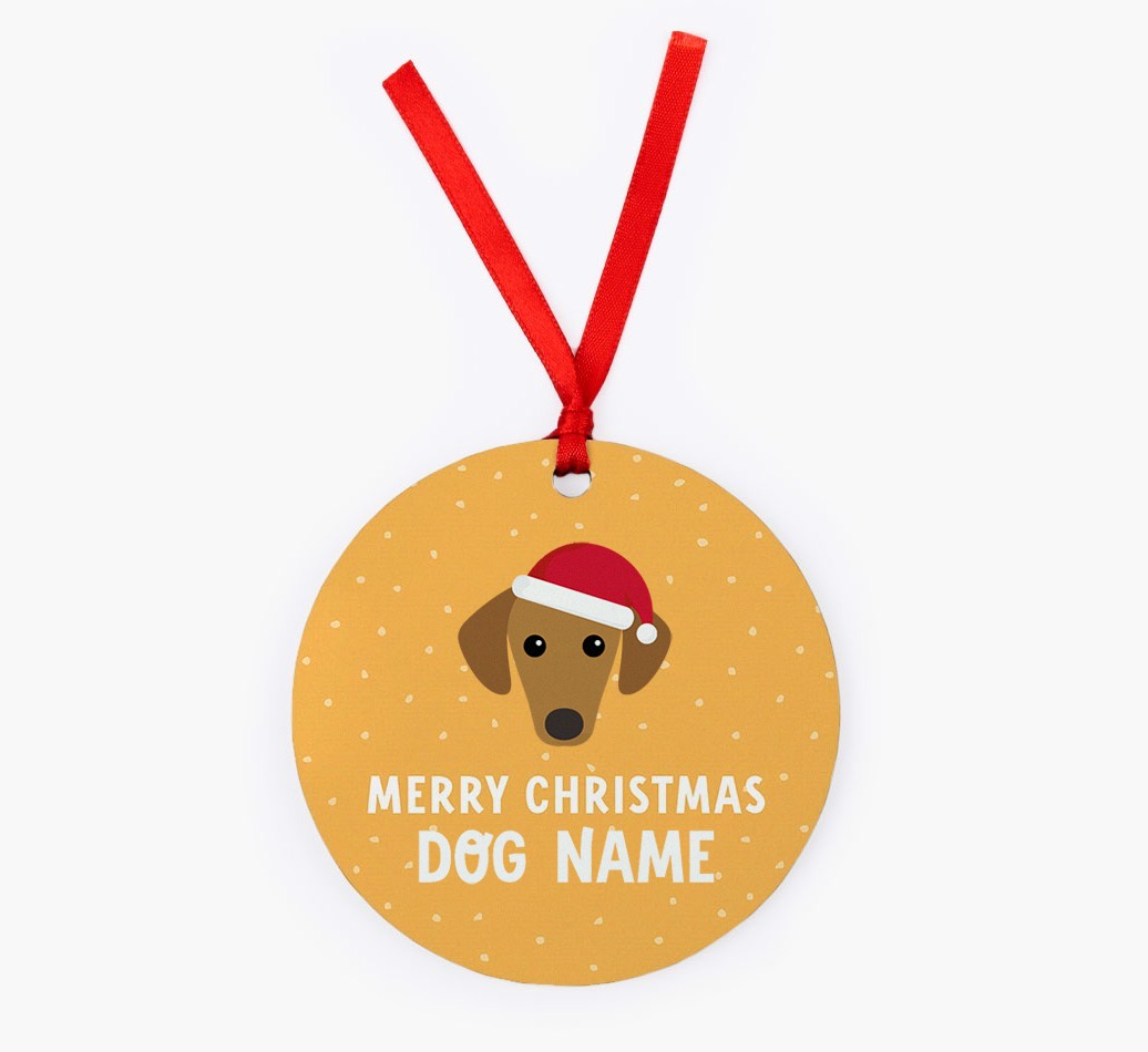 Merry Christmas: Personalized {breedFullName} Christmas Decoration