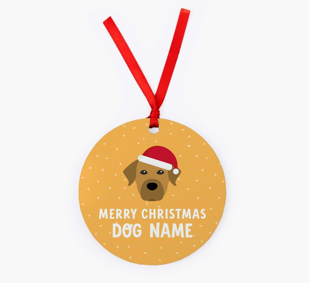 Merry Christmas: Personalized {breedFullName} Christmas Decoration