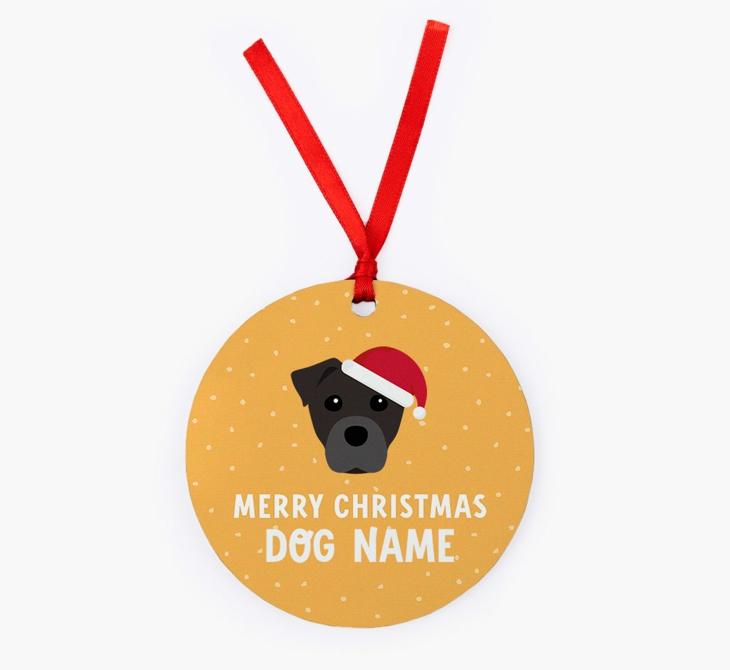 Merry Christmas: Personalized {breedFullName} Christmas Decoration
