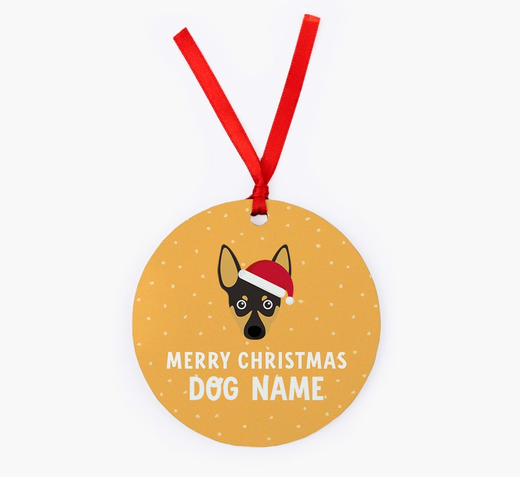Merry Christmas: Personalised {breedFullName} Christmas Decoration