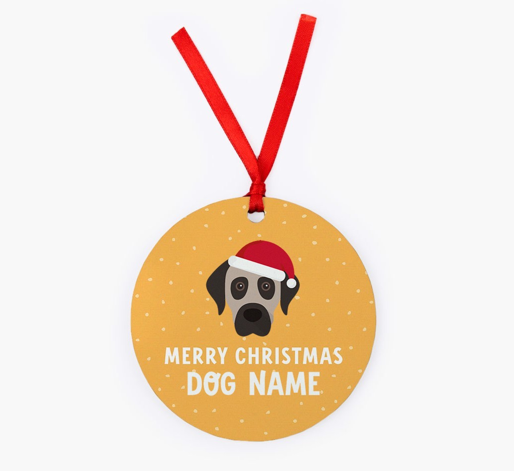 Merry Christmas: Personalized {breedFullName} Christmas Decoration