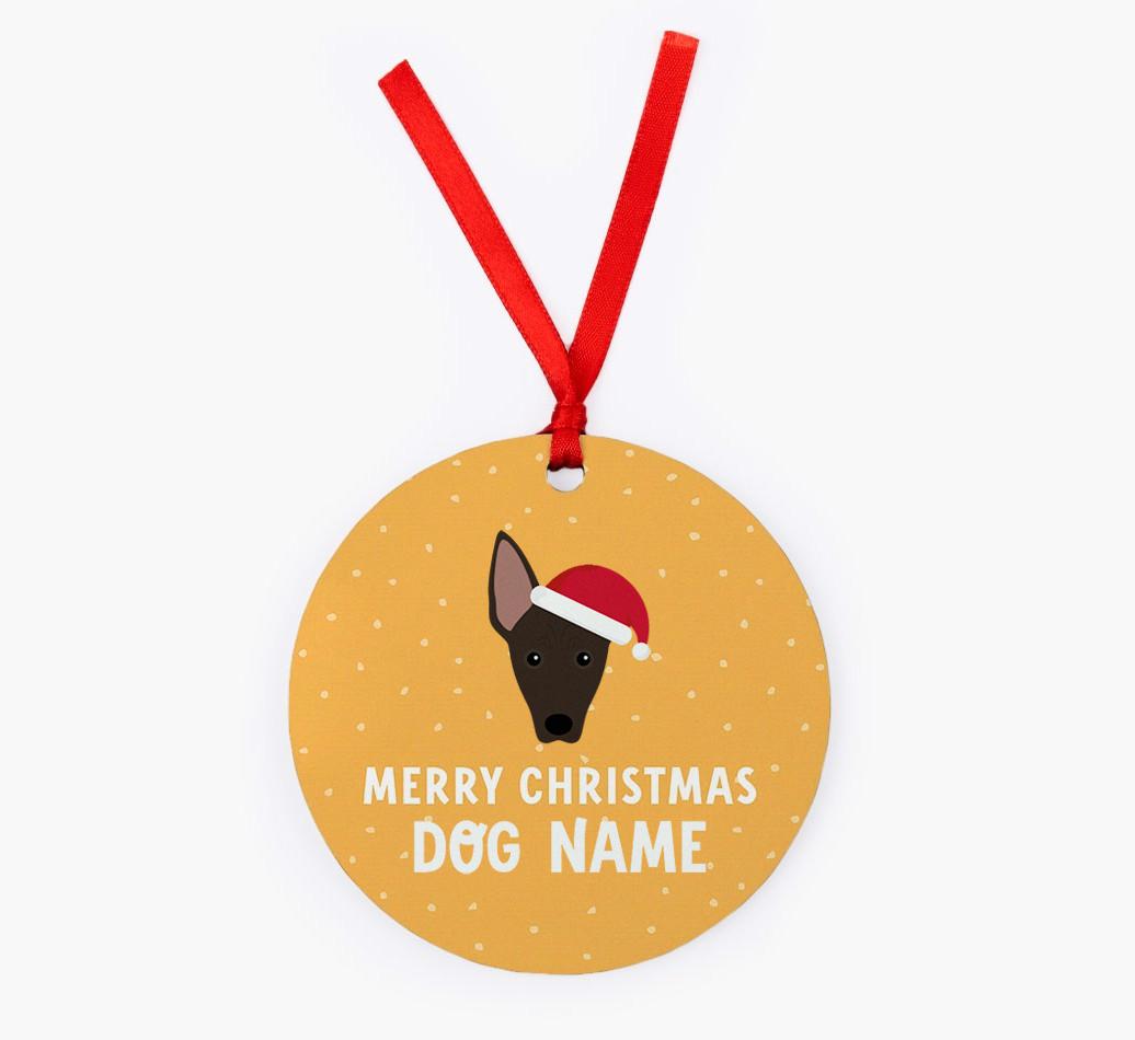 Merry Christmas: Personalized {breedFullName} Christmas Decoration