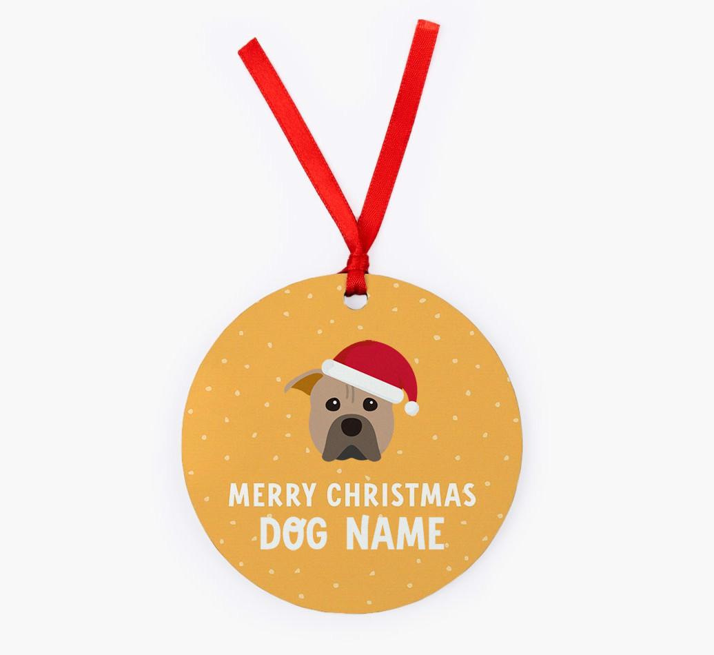 Merry Christmas: Personalized {breedFullName} Christmas Decoration