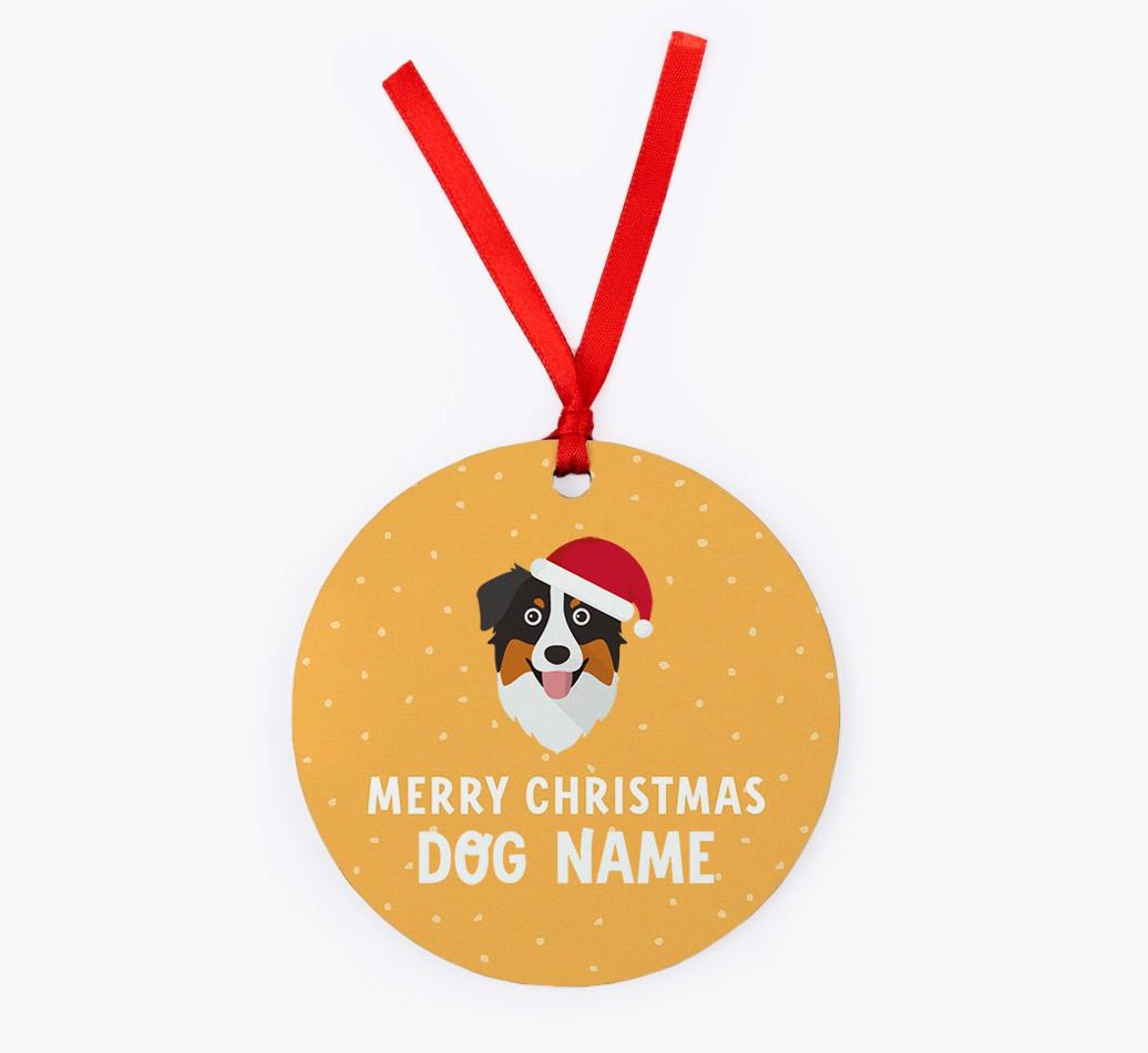 Merry Christmas: Personalized {breedFullName} Christmas Decoration