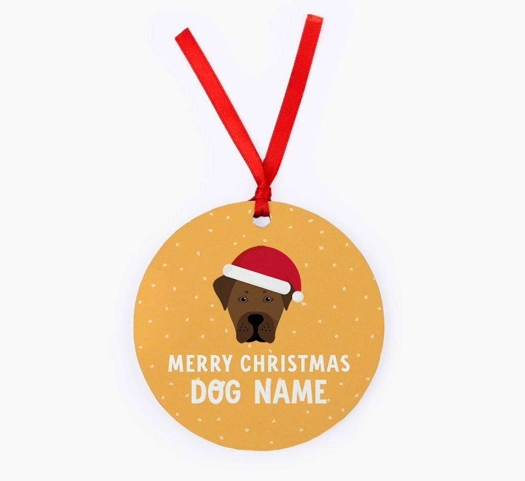 Merry Christmas: Personalized {breedFullName} Christmas Decoration