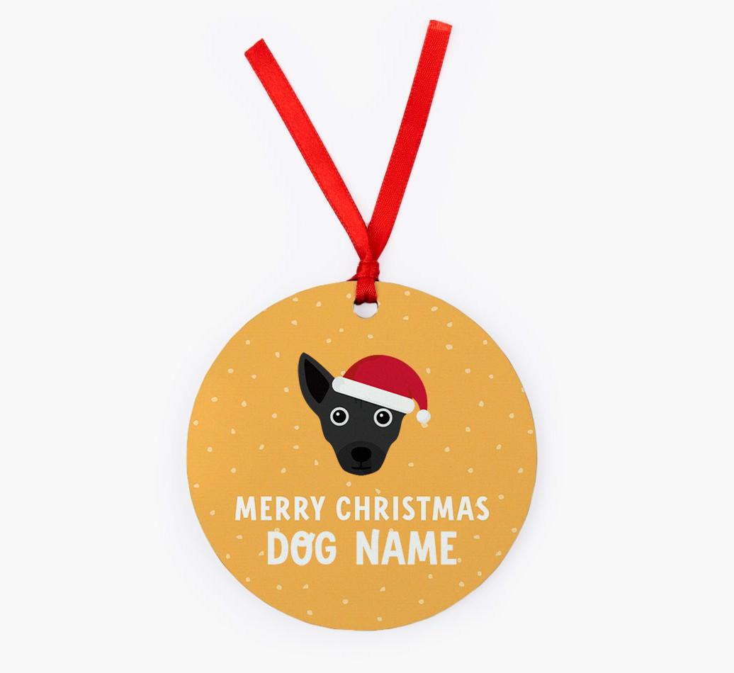 Merry Christmas: Personalized {breedFullName} Christmas Decoration