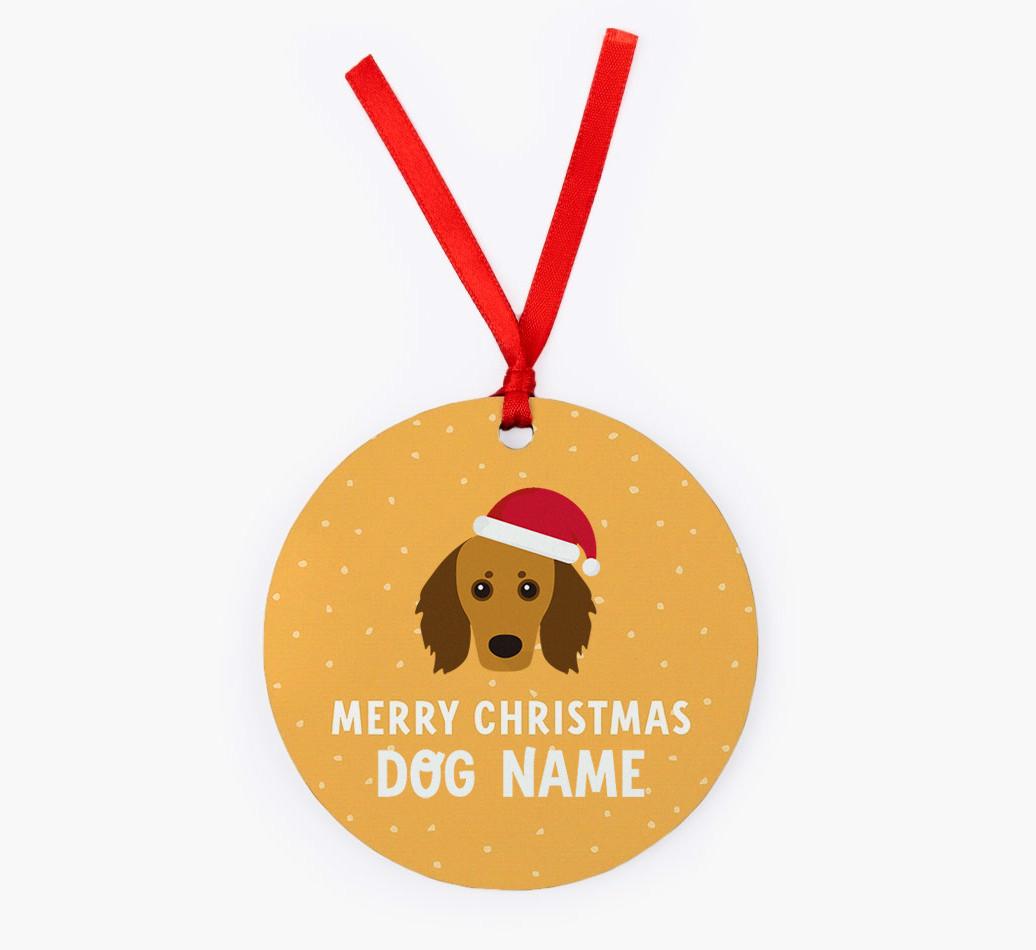 Merry Christmas: Personalized {breedFullName} Christmas Decoration