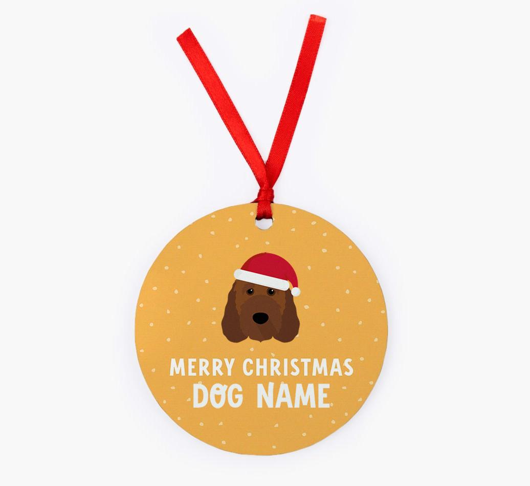 Merry Christmas: Personalized {breedFullName} Christmas Decoration