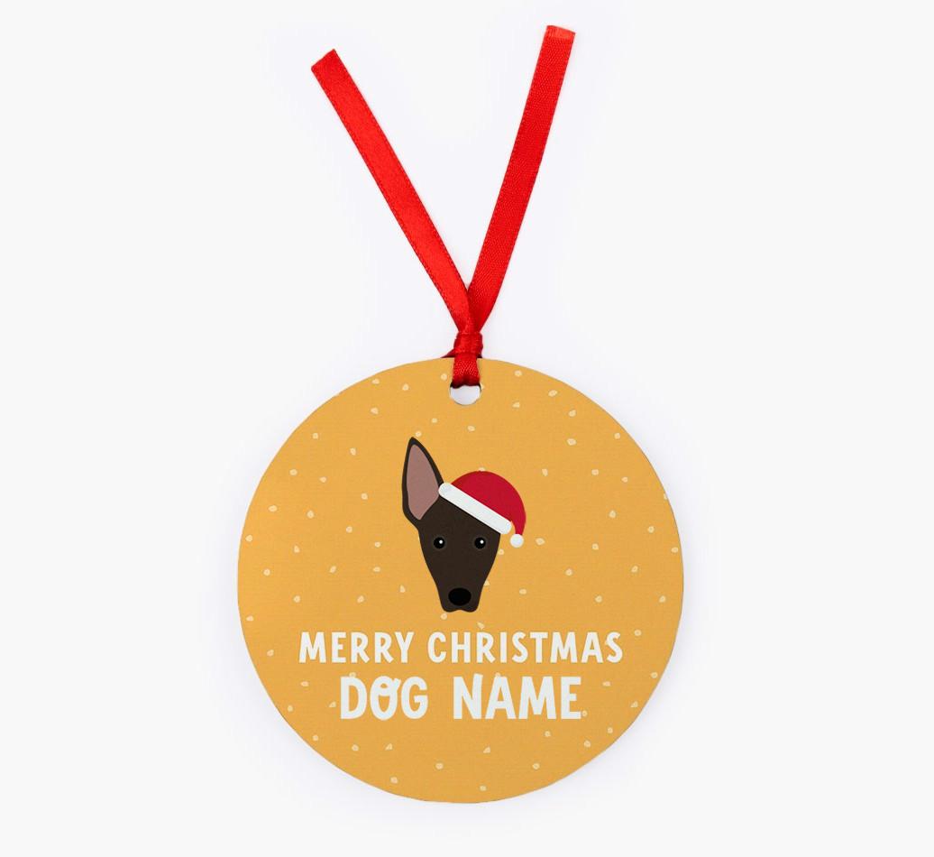 Merry Christmas: Personalized {breedFullName} Christmas Decoration