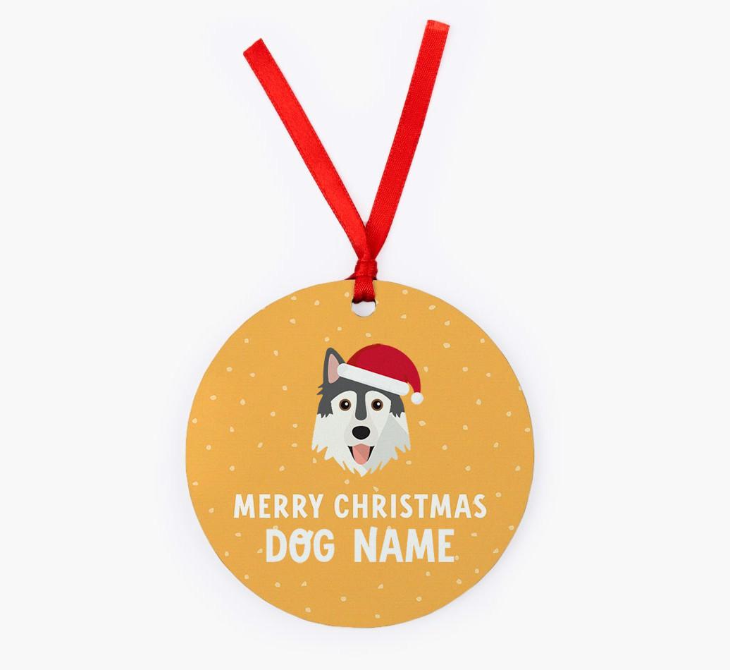 Merry Christmas: Personalized {breedFullName} Christmas Decoration