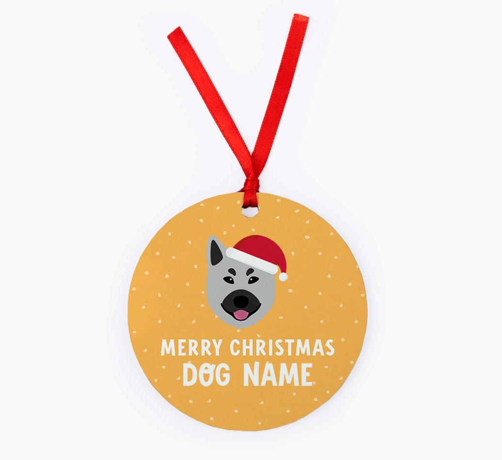 Merry Christmas: Personalised {breedFullName} Christmas Decoration