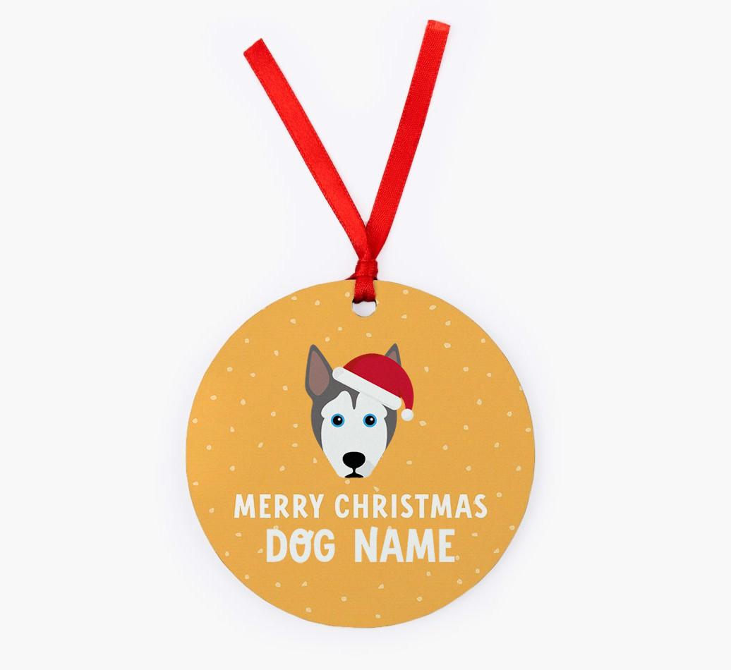 Merry Christmas: Personalized {breedFullName} Christmas Decoration
