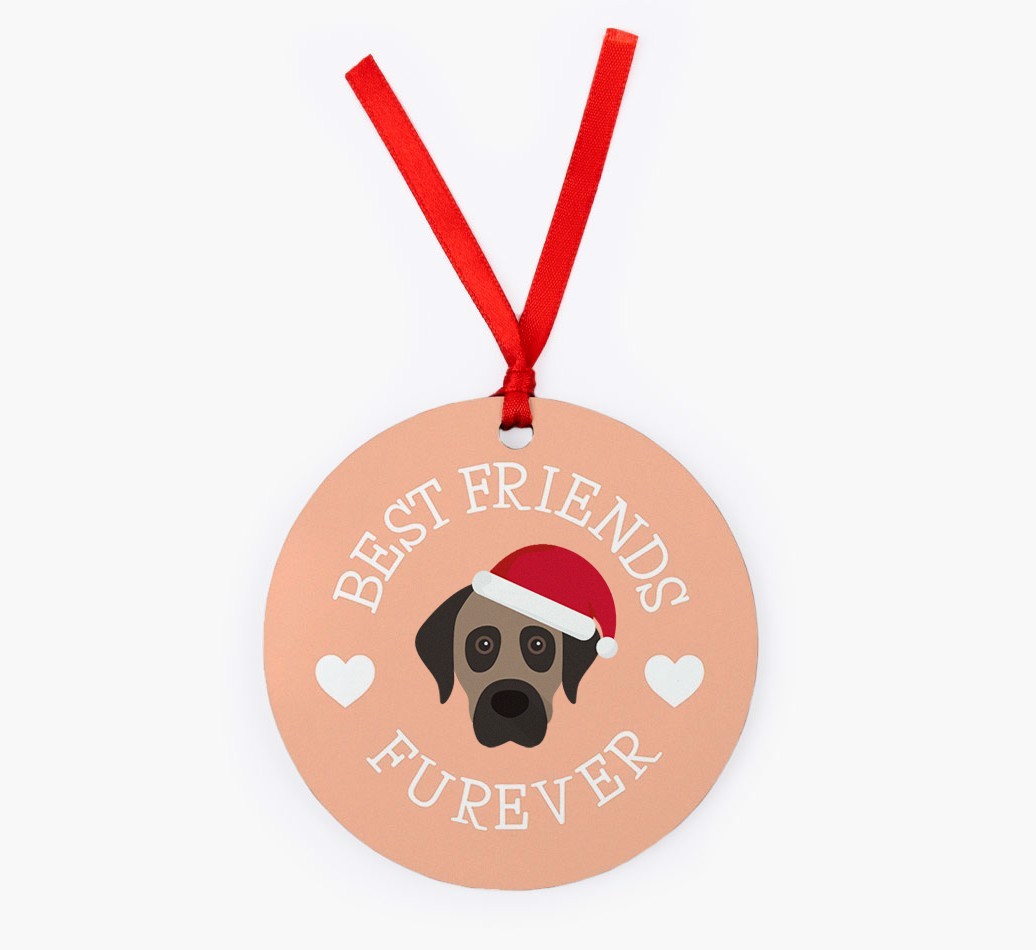 'Best Friends Furever' - Personalized {breedFullName} Christmas Decoration