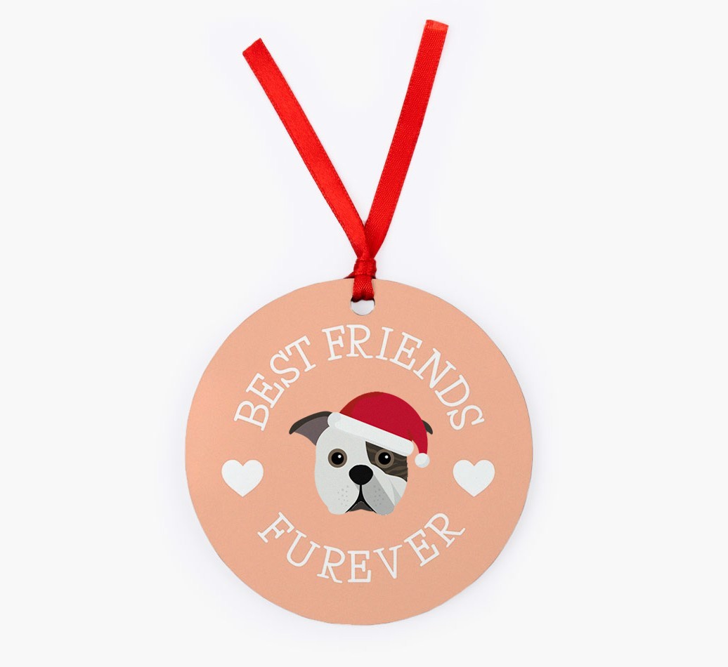 'Best Friends Furever' - Personalized {breedFullName} Christmas Decoration