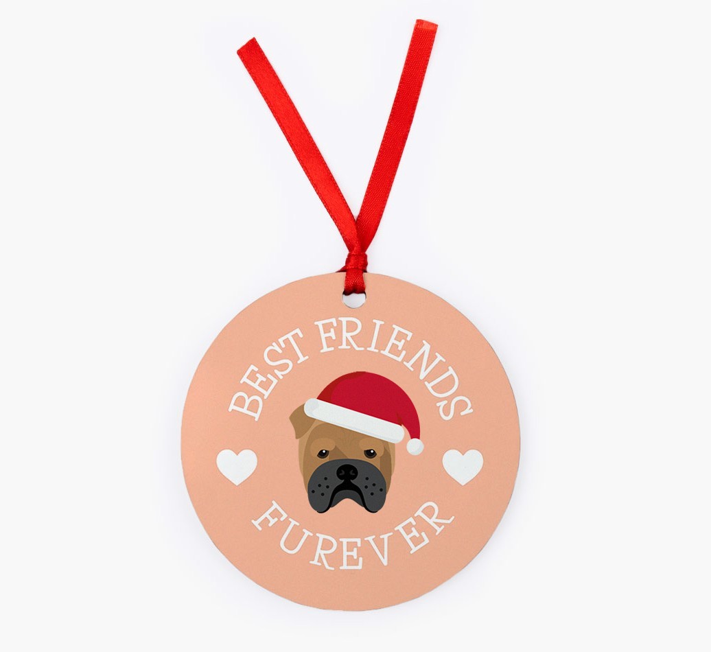 'Best Friends Furever' - Personalized {breedFullName} Christmas Decoration