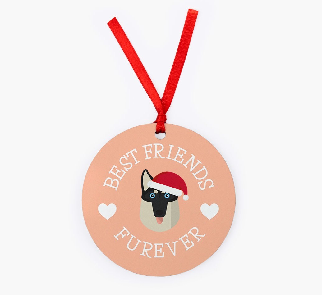 'Best Friends Furever' - Personalized {breedFullName} Christmas Decoration