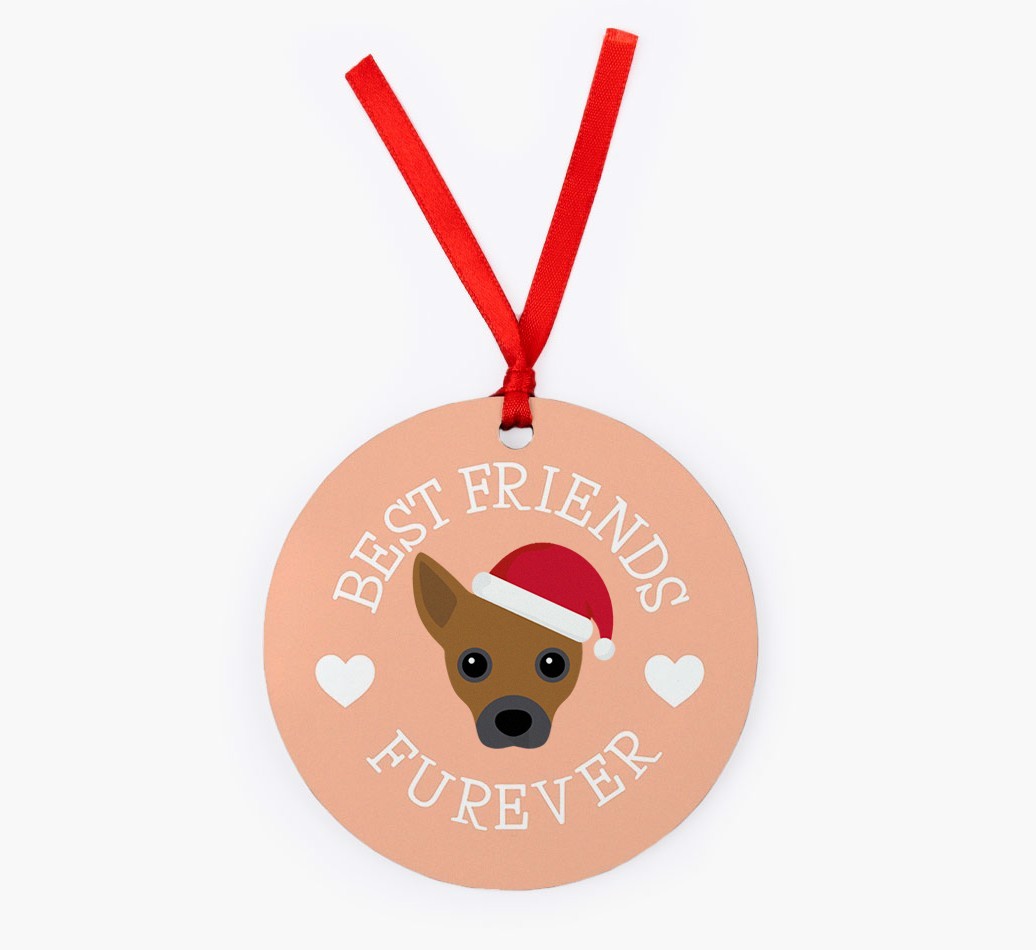 'Best Friends Furever' - Personalized {breedFullName} Christmas Decoration