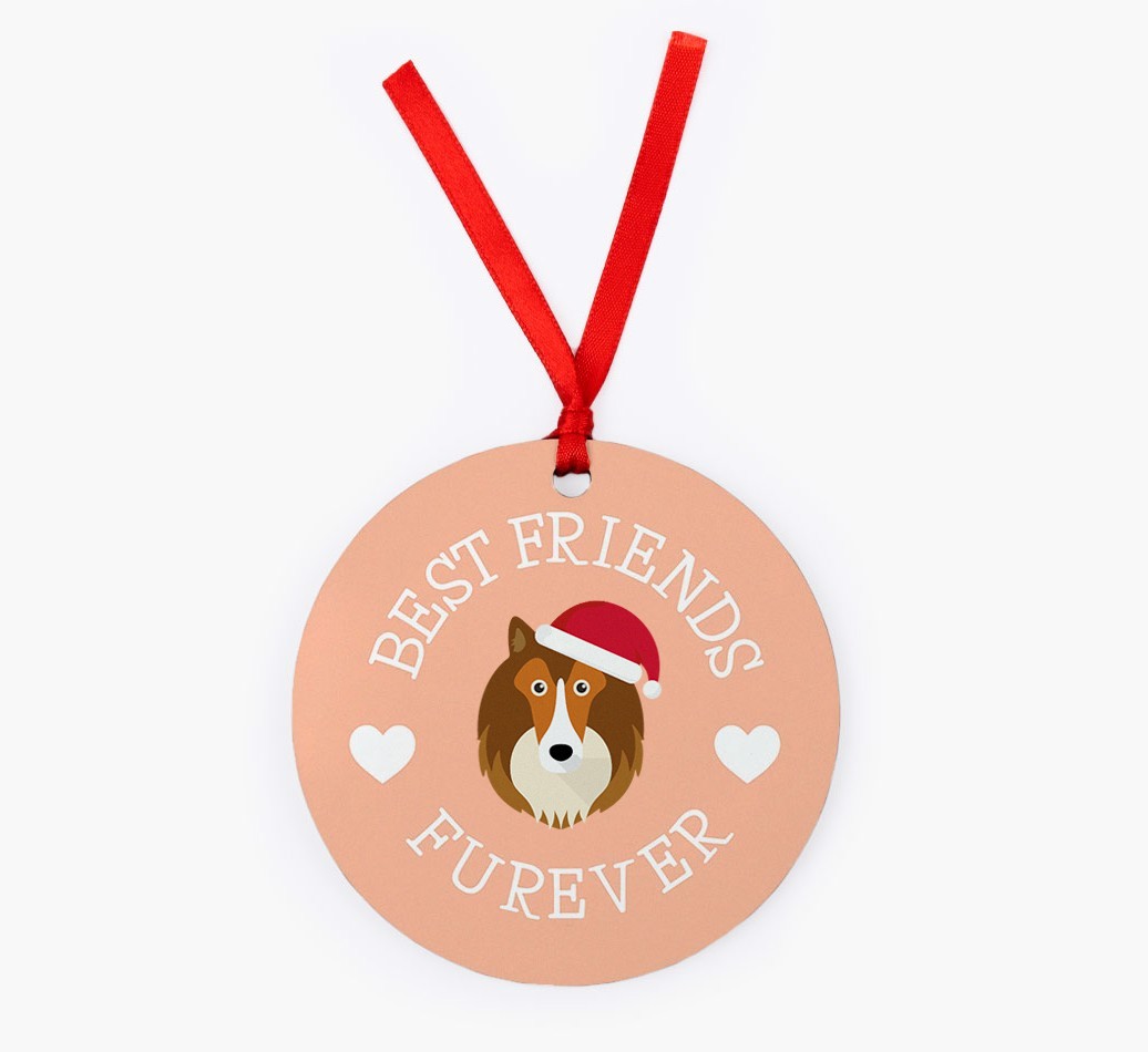 'Best Friends Furever' - Personalized {breedFullName} Christmas Decoration