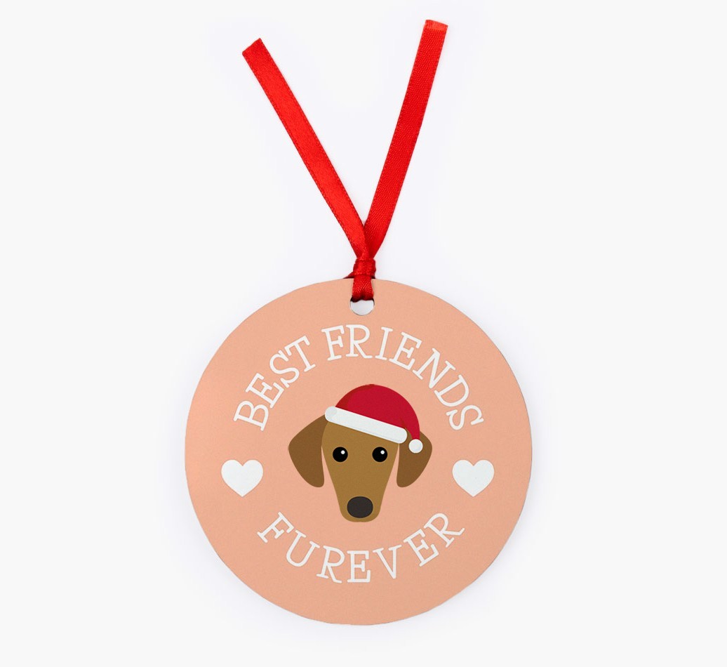 'Best Friends Furever' - Personalized {breedFullName} Christmas Decoration