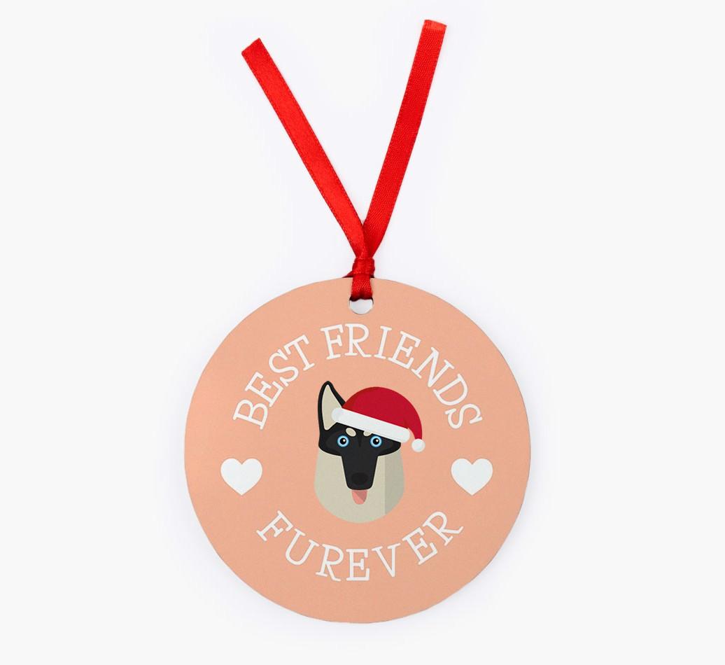 'Best Friends Furever' - Personalized {breedFullName} Christmas Decoration
