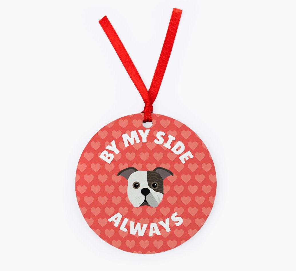 'By My Side Always' - Personalized {breedFullName} Christmas Decoration