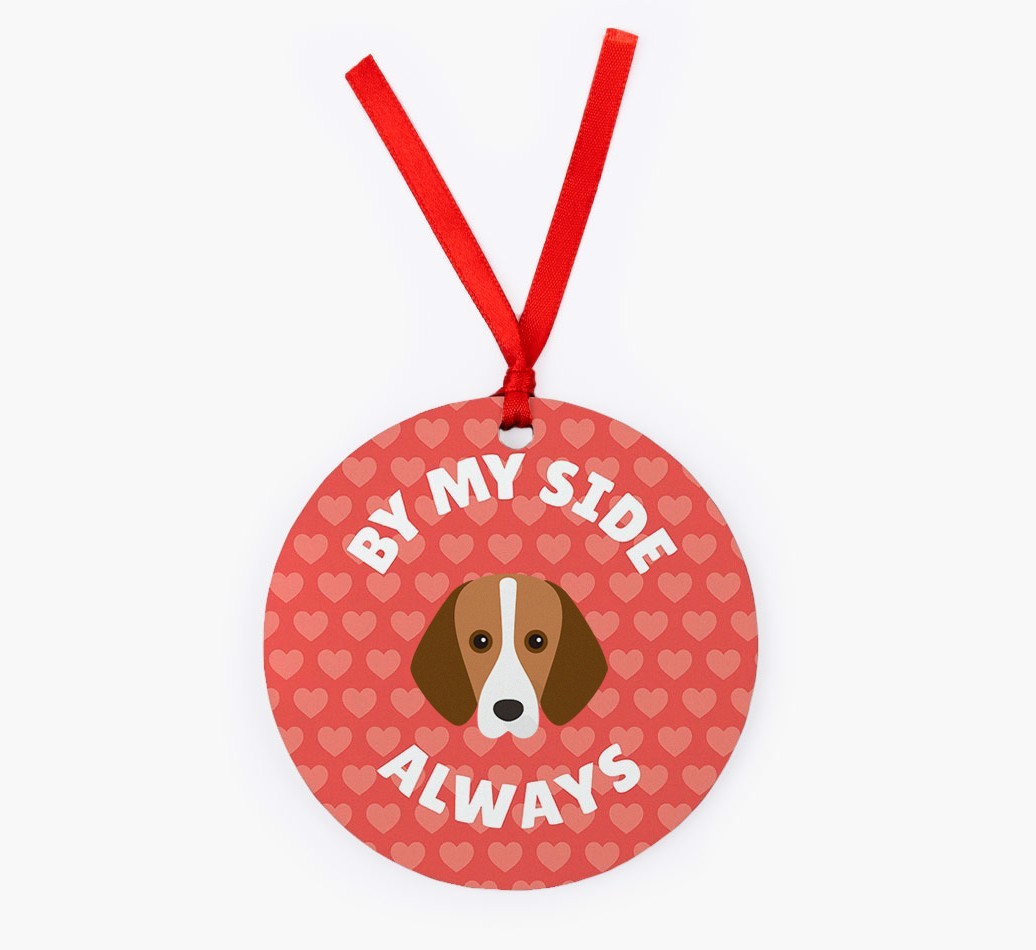 'By My Side Always' - Personalized {breedFullName} Christmas Decoration