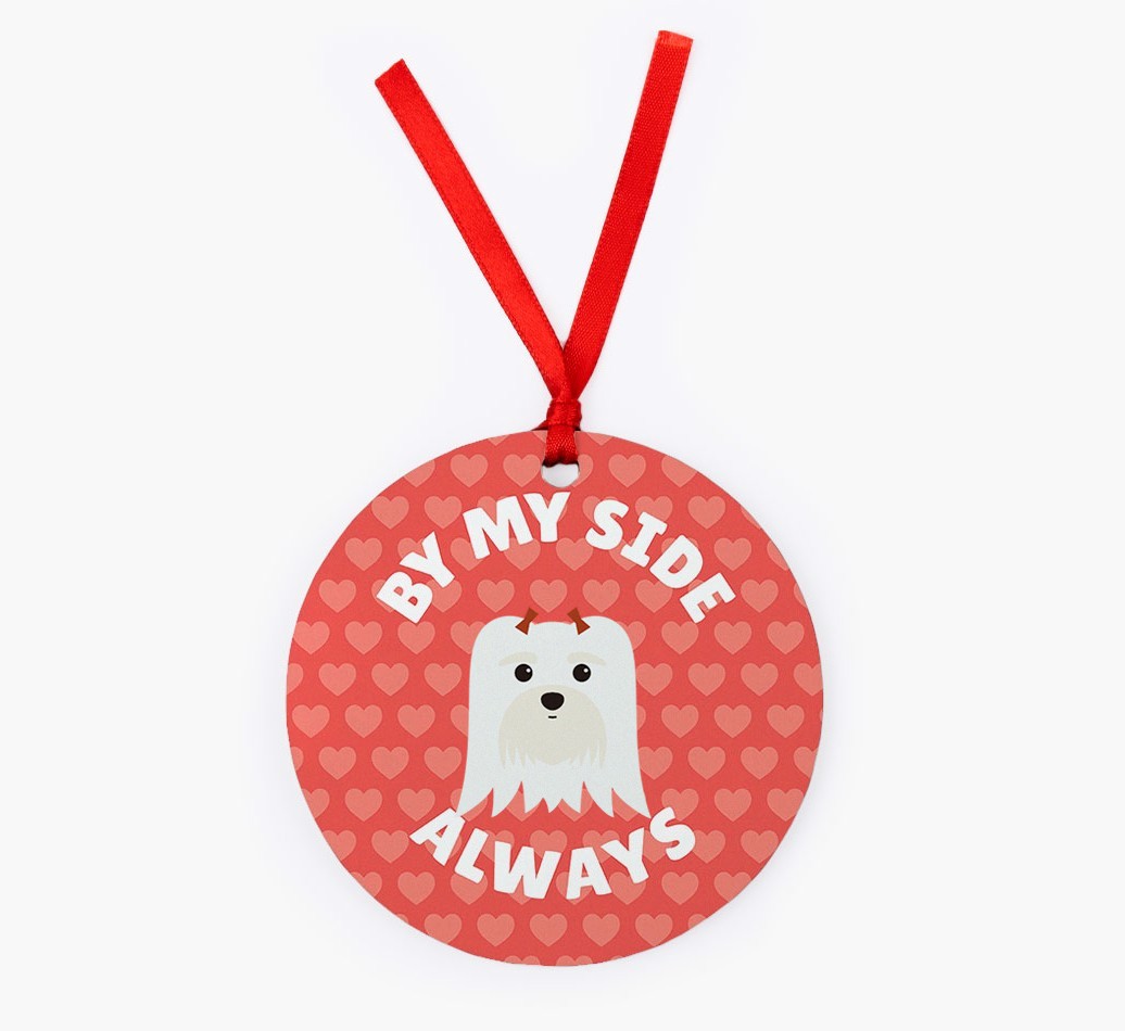 'By My Side Always' - Personalized {breedFullName} Christmas Decoration