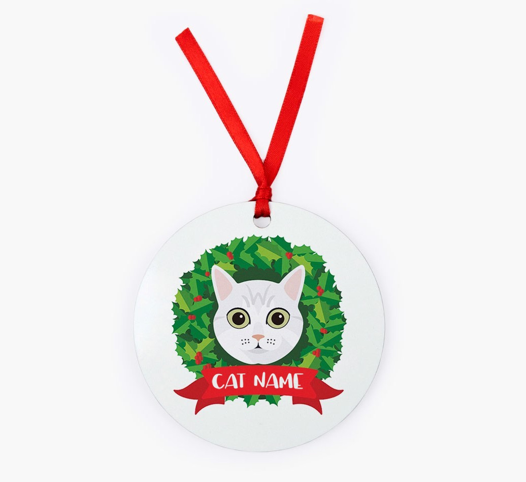 'Christmas Wreath' - Personalised {breedCommonName} Christmas Decoration