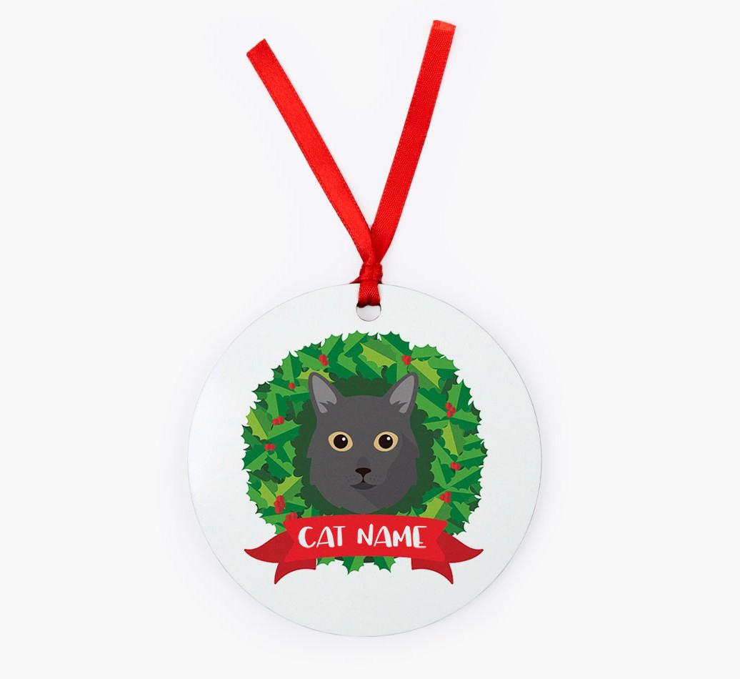 'Christmas Wreath' - Personalised {breedCommonName} Christmas Decoration