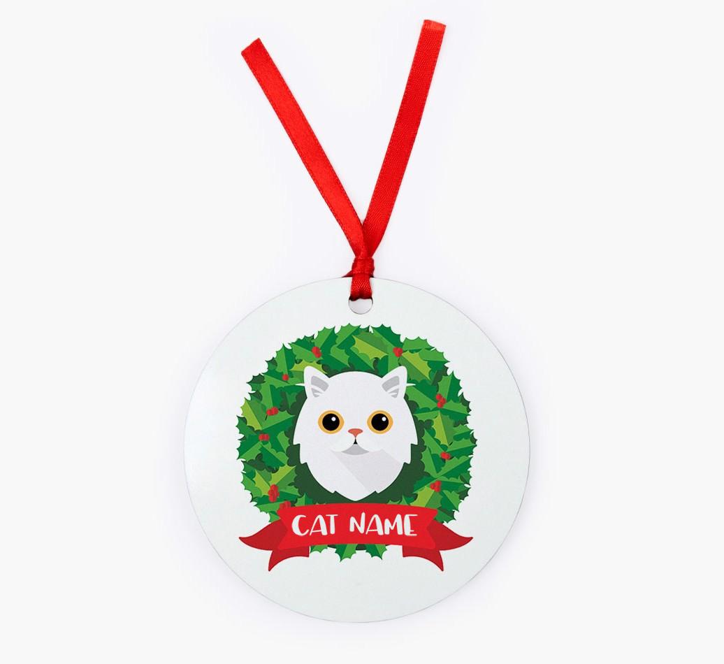 'Christmas Wreath' - Personalised {breedCommonName} Christmas Decoration