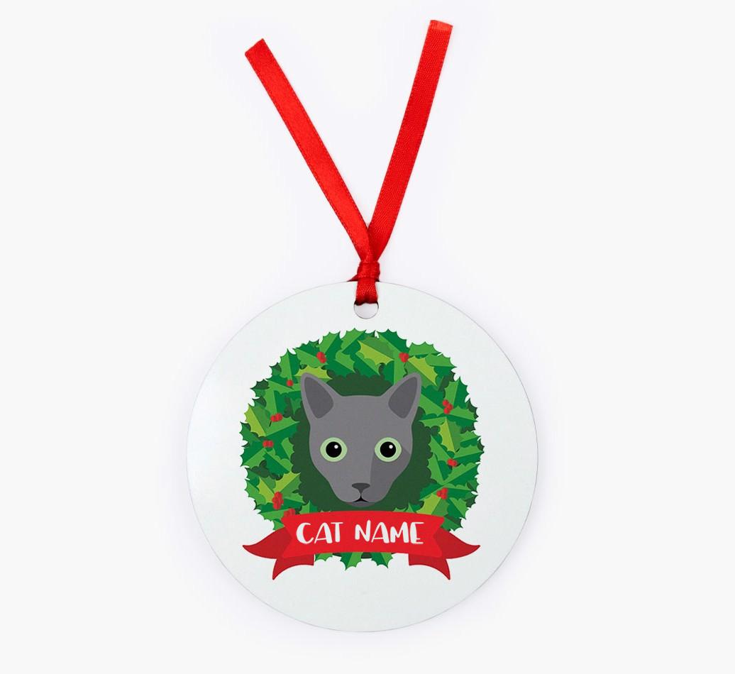 'Christmas Wreath' - Personalised {breedCommonName} Christmas Decoration