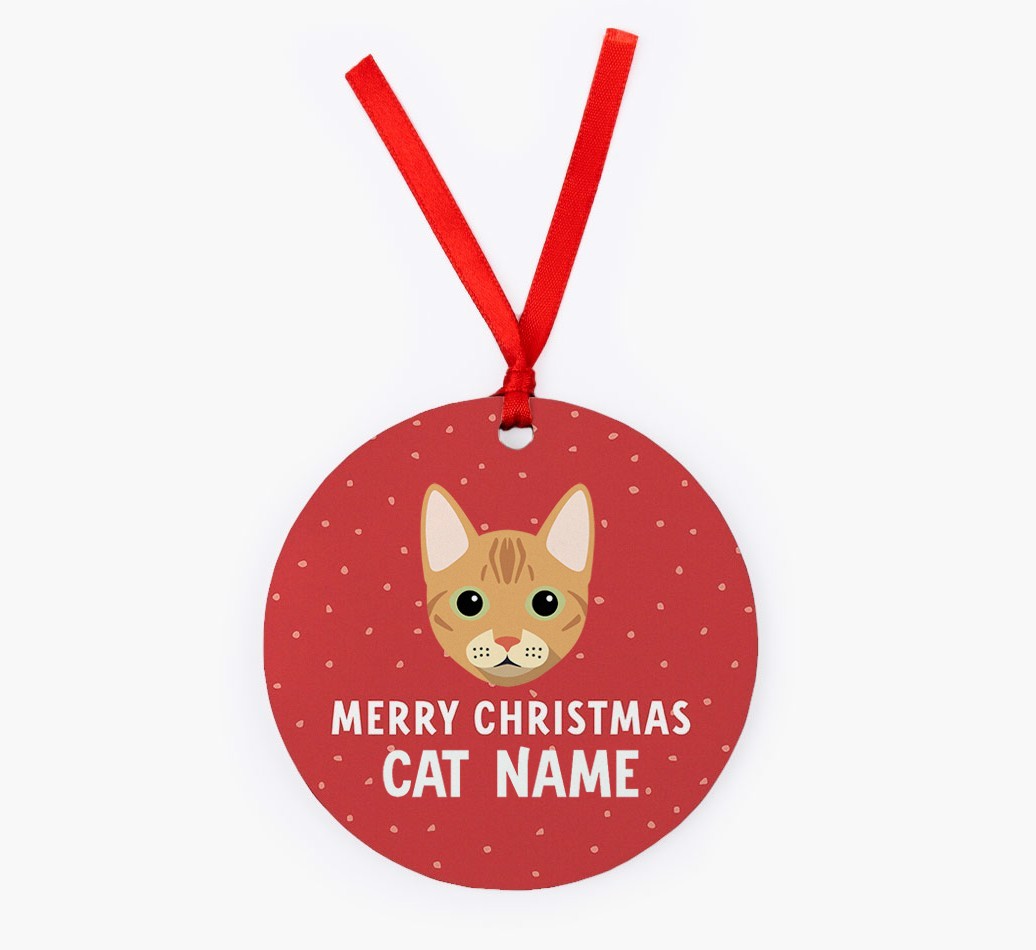 Meowy Christmas: Personalized {breedCommonName} Christmas Decoration