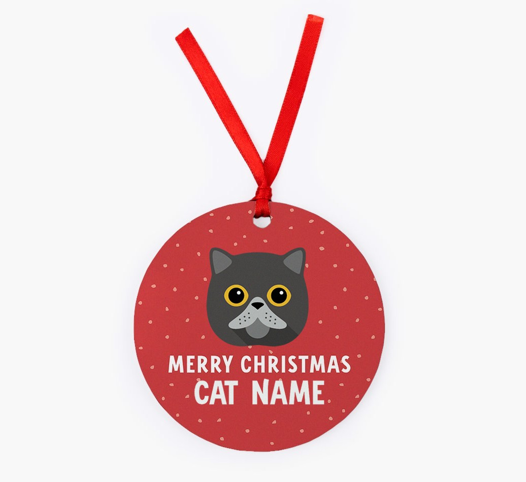 Meowy Christmas: Personalized {breedCommonName} Christmas Decoration