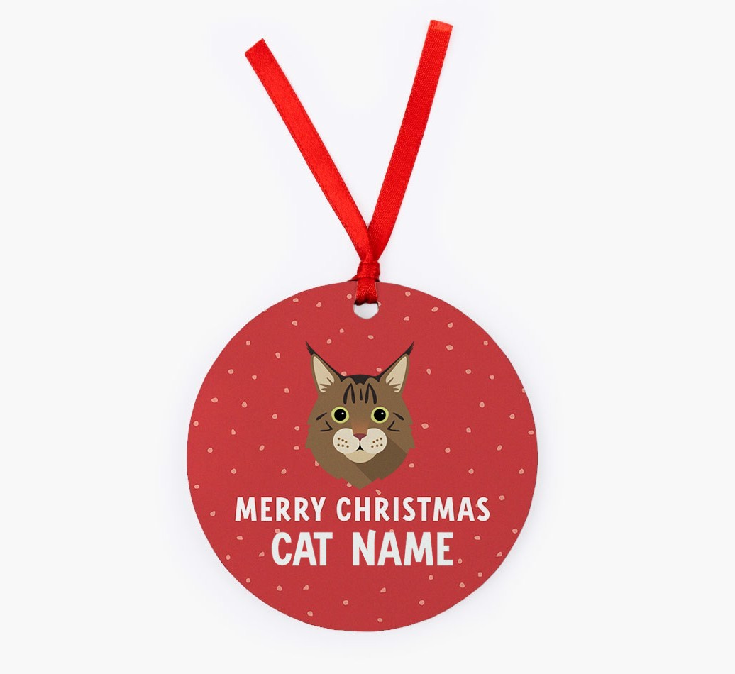 Meowy Christmas: Personalised {breedCommonName} Christmas Decoration