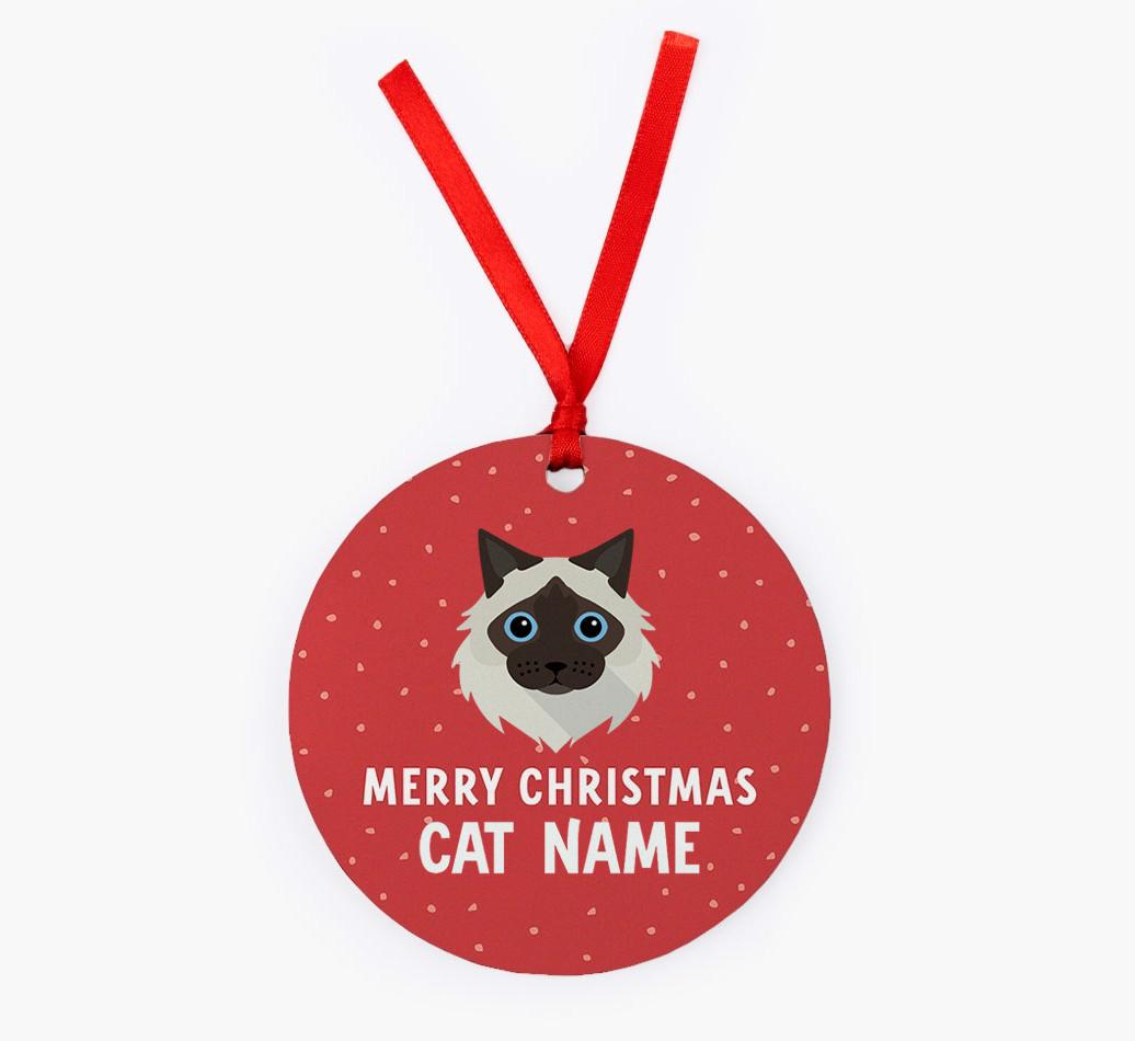 Meowy Christmas: Personalized {breedCommonName} Christmas Decoration